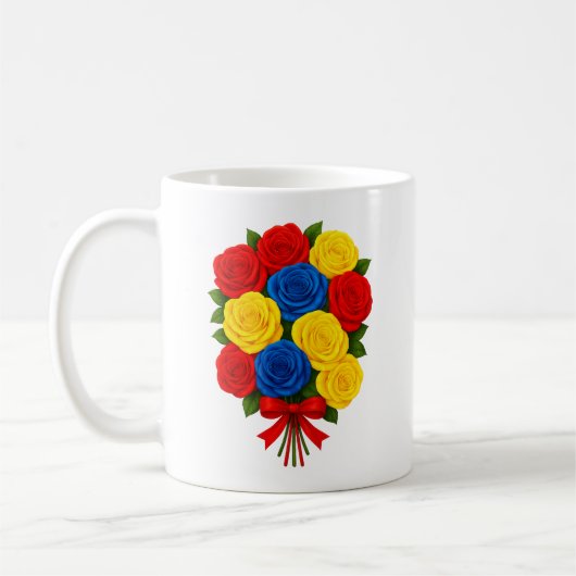 バラの花束クラシックマグ コーヒーマグカップ (左)