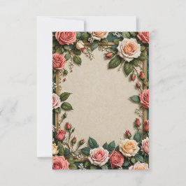 バラの花束 ウェディング 招待状