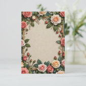 バラの花束 ウェディング 招待状 (スタンド正面)