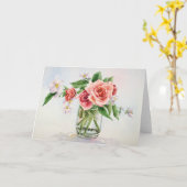 バラの花束 カード (黄色い花)