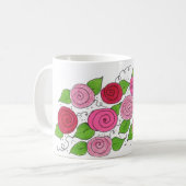 バラの花束 コーヒーマグカップ (正面左)