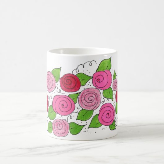 バラの花束 コーヒーマグカップ (中央)