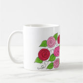 バラの花束 コーヒーマグカップ (左)