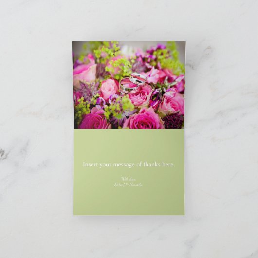 バラの花束 サンキューカード (内部)