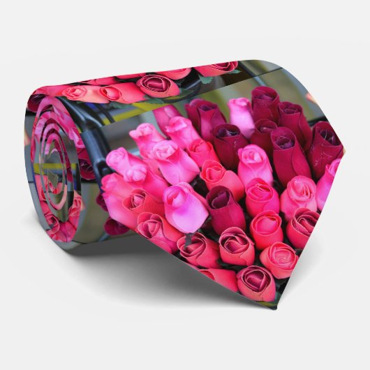 バラの花束 ネクタイ (ロール)