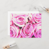 バラの花束 ピンクの花束 カード (正面/裏面インサイチュ)
