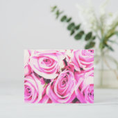 バラの花束 ピンクの花 カード (スタンド正面)