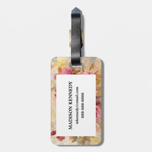 バラの花束 ラゲッジタグ (裏面縦)