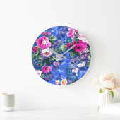 バラの花束 ラージ壁時計 (ホーム)