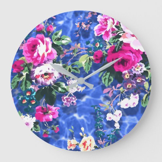 バラの花束 ラージ壁時計 (正面)
