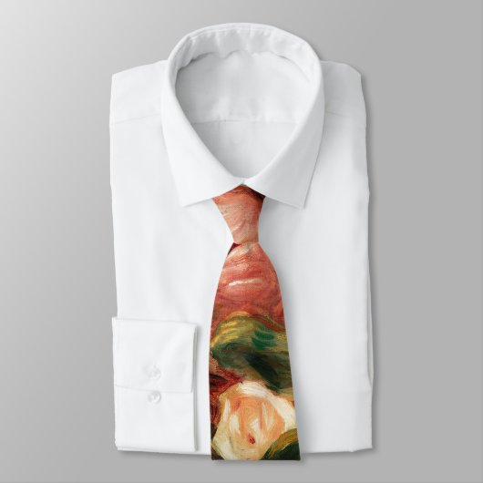 バラの花束(ルノアール印象派絵画の) ネクタイ (タイ)