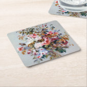 バラの花束，ルノアール スクエアペーパーコースター (アングル)