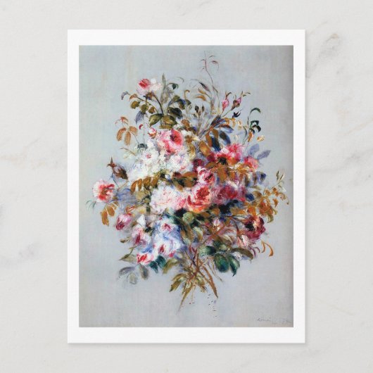 バラの花束，ルノアール ポストカード (正面)