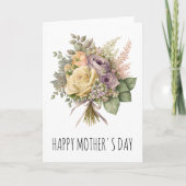 バラの花束　母の日 カード (正面)