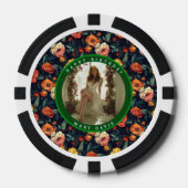 バラの花束 誕生日おめでとう ポーカーチップ (正面)