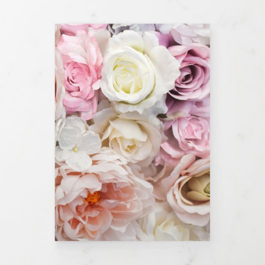 バラの花束 1 三つ折りクリスマスカード (カバー)