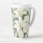 バラの花柄 カフェラテマグ (右アングル)