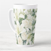 バラの花柄 カフェラテマグ (左アングル)