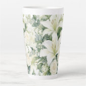 バラの花柄 カフェラテマグ (正面)