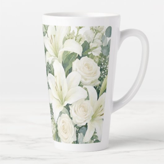 バラの花柄 カフェラテマグ (右)