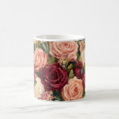 バラの花柄 コーヒーマグカップ (中央)