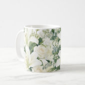 バラの花柄 コーヒーマグカップ (正面左)