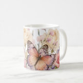 バラの花柄 コーヒーマグカップ (正面右)
