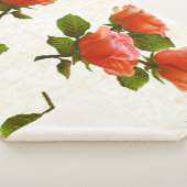 バラの花模様、ヴィンテージの背景。 シェルパブランケット (3/4)