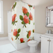 バラの花模様、ヴィンテージの背景。 シャワーカーテン (インサイチュ)