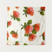 バラの花模様、ヴィンテージの背景。 タペストリー (正面(横))