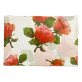 バラの花模様、ヴィンテージの背景。 枕カバー (裏面)