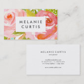 バラの花模様 名刺 (正面/裏面)