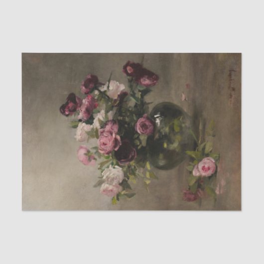 バラの花瓶バイエヴァゴンザレスティッシュペーパー 薄葉紙 (正面)