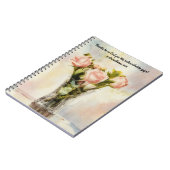 バラの花瓶信仰祈りの言葉ジャーナル聖書の詩 ノートブック (左側)