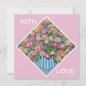 バラの花瓶 カード (正面)