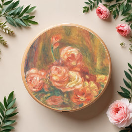 バラの花瓶by Augusteルノアール・アート ラウンドシール