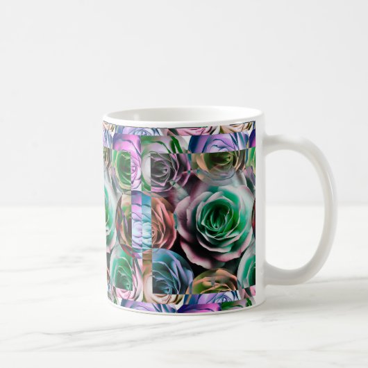 バラの花芸術的スタイル コーヒーマグカップ (右)