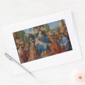 バラの花輪の饗宴、1506年(木の油) 長方形シール (封筒)