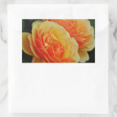 バラの花開花/オレンジ/封筒用シール 長方形シール (バッグ)