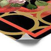 バラの花（フレーム） ポスター (角)