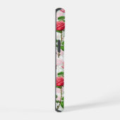 バラの花 フローラル リーフ パターン iPhone 15ケース (右側面)