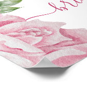 バラの花 – ブライダルシャワー歓迎サイン ポスター (角)