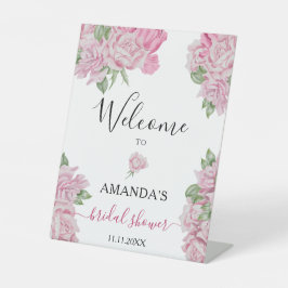 バラの花 – ブライダルシャワー歓迎サイン 台座サイン