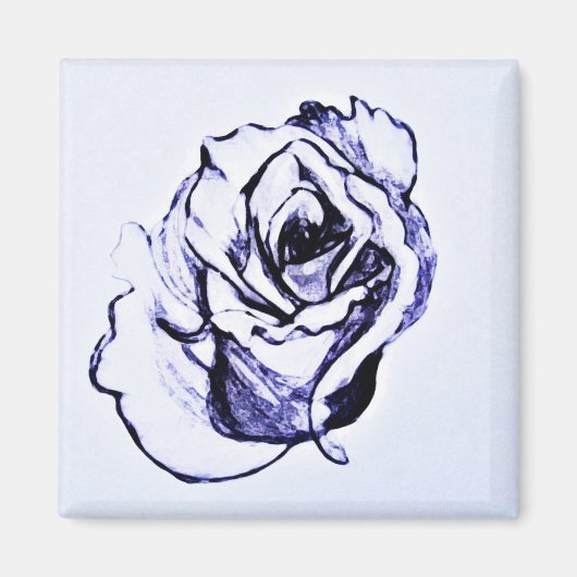 バラの花 マグネット (正面)
