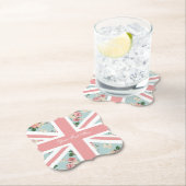 バラの英国国旗の英国の旗 ペーパーコースター (インサイチュ)