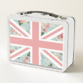 バラの英国国旗の英国の旗 メタルランチボックス (裏面)