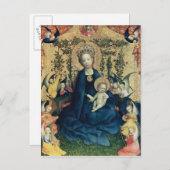 バラの茂みのヴァージン ポストカード (正面/裏面)