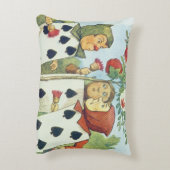 バラの茂みを絵を描くトランプ アクセントクッション (裏面(縦))