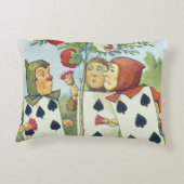 バラの茂みを絵を描くトランプ アクセントクッション (裏面)