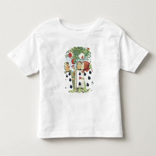 バラの茂みを絵を描くトランプ トドラーTシャツ (正面)
